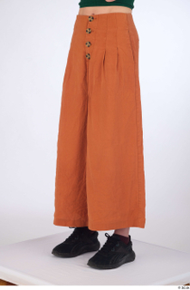 Zolzaya casual dressed leg lower body orange wide leg trousers…